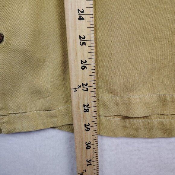 Tommy Bahama 100% Silk Shirt Beige Tan Button Down Mens Large - Picture 8 of 10
